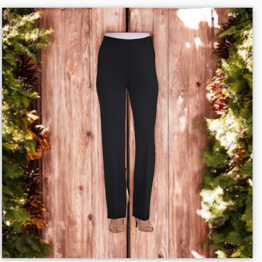 - Alia Nygard Black Pullon Pant- All Occasion Straight Leg-NWT-Slimming …